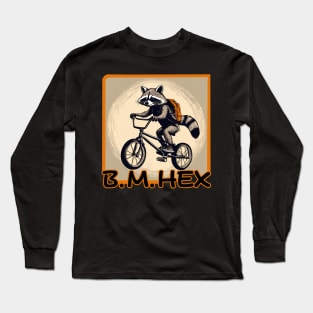 Raccoon bmx rider Long Sleeve T-Shirt